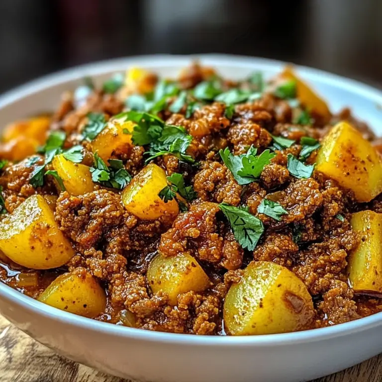 Aloo Keema Ground Meat with Potatoes