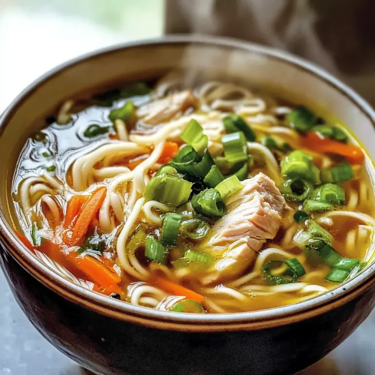 Aromatic Ginger Scallion Chicken Noodle Soup - Alrightwithme