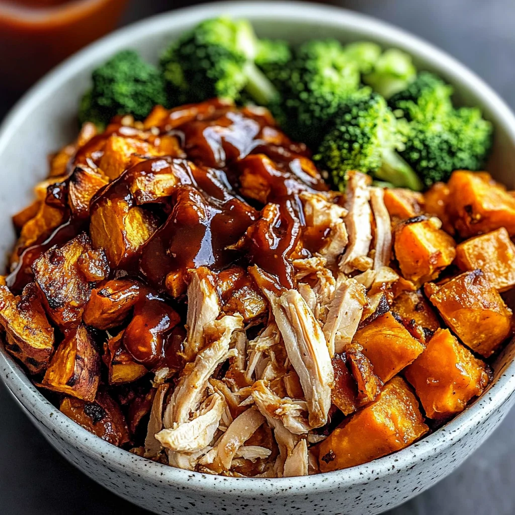 BBQ Chicken & Roasted Sweet Potato Bowls Recipe