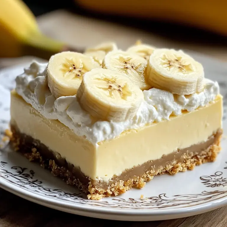 Banana Cream Cheesecake Bars