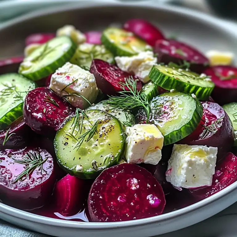 Beet Salad with Feta, Cucumbers, and Dill