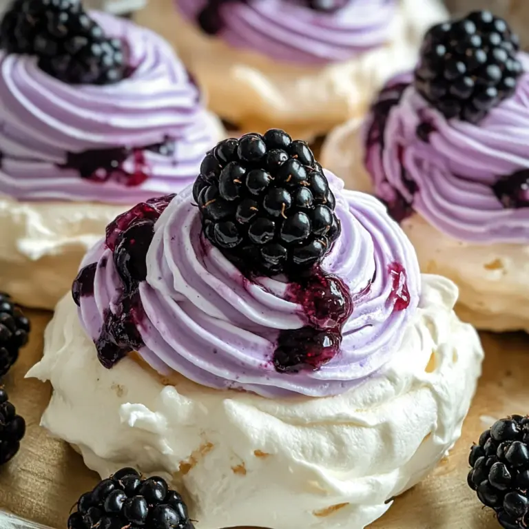 Blackberry Pavlovas