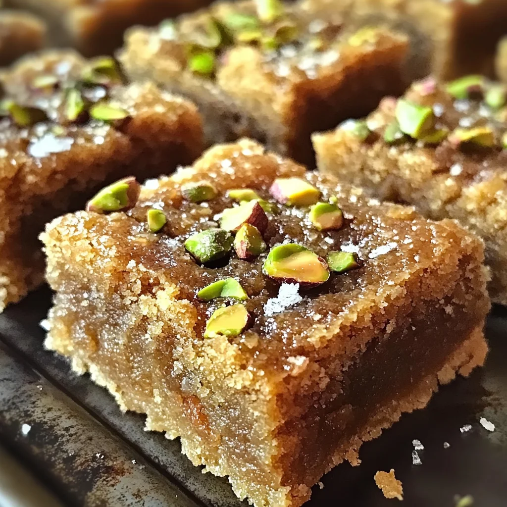 Brown Butter and Honey Pistachio Cookie Bars Recipe