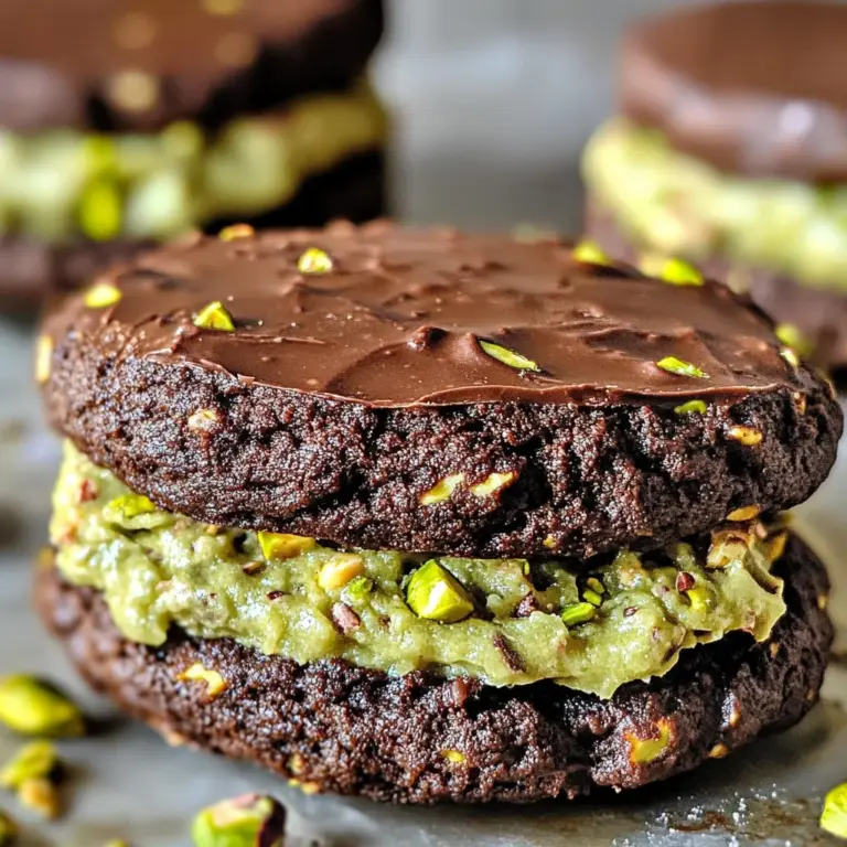 Chocolate-Pistachio Sandwich Cookies