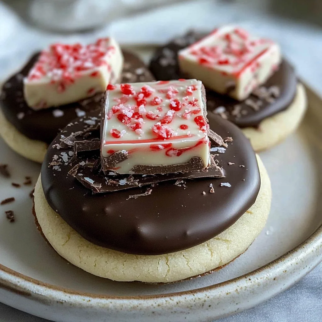 Chocolate Peppermint Bark Sugar Cookies