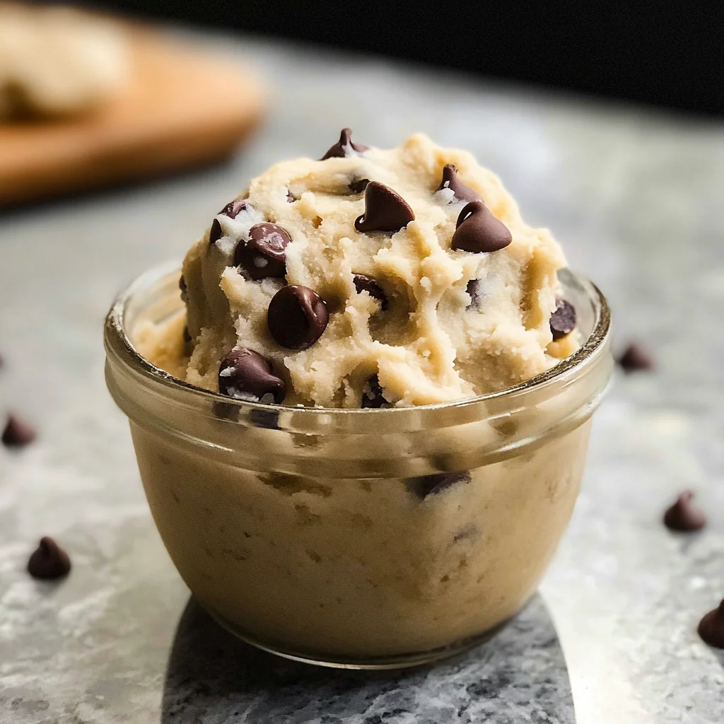 Chocolate chip edible cookie dough for one [3 variations]