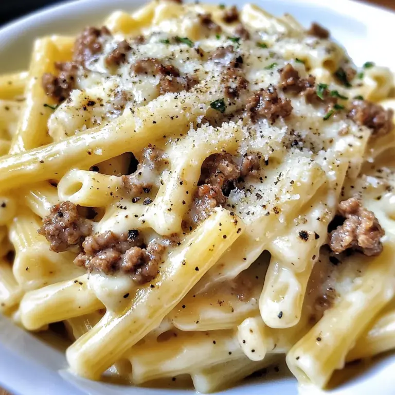 Creamy Beef and Parmesan Pasta