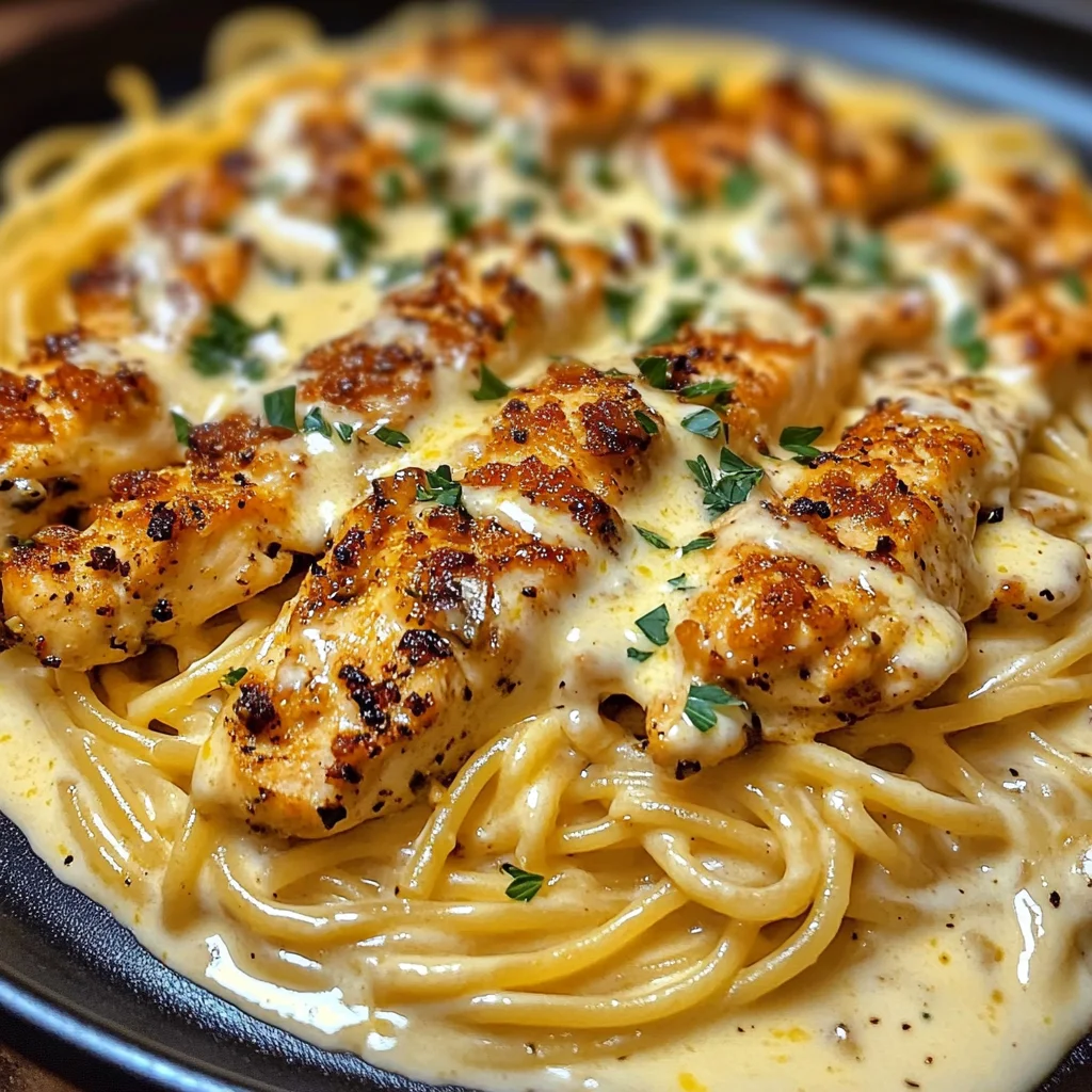 Creamy Cajun Chicken Spaghetti with Three Cheeses