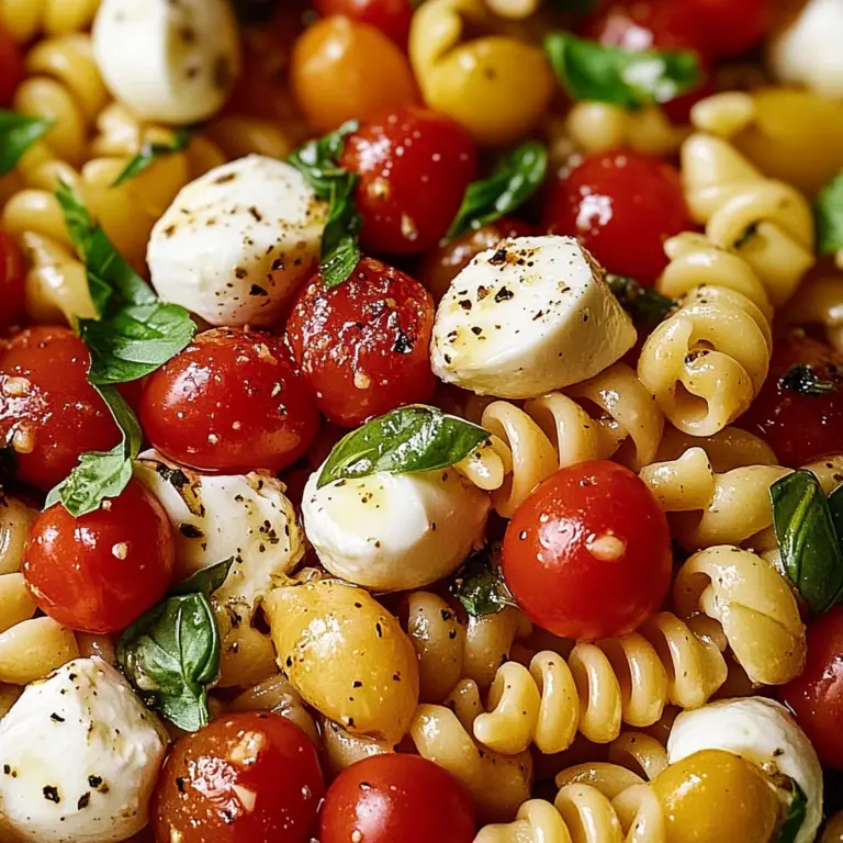 Creamy Caprese Pasta Salad
