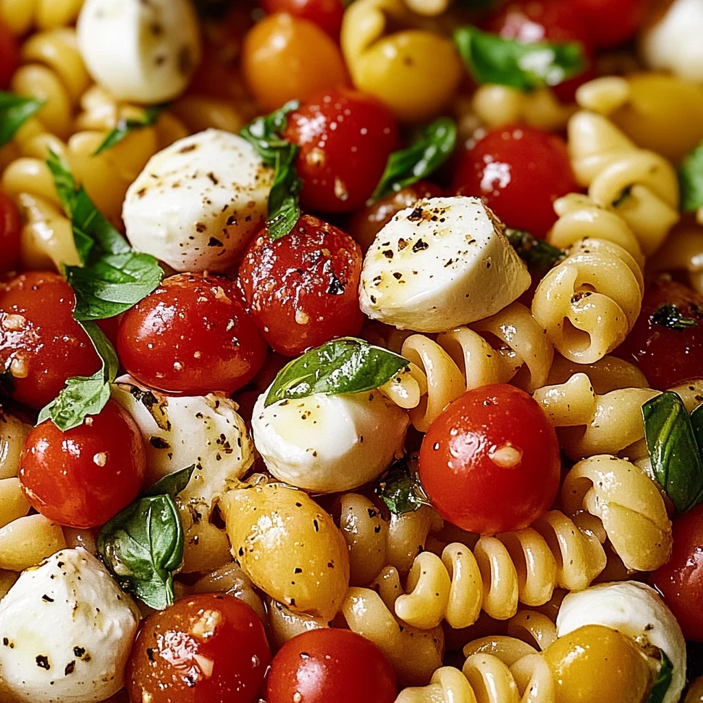 Creamy Caprese Pasta Salad