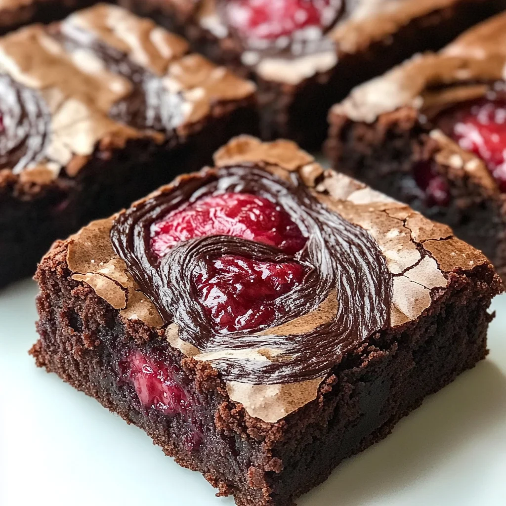 Decadent Raspberry Swirl Brownies