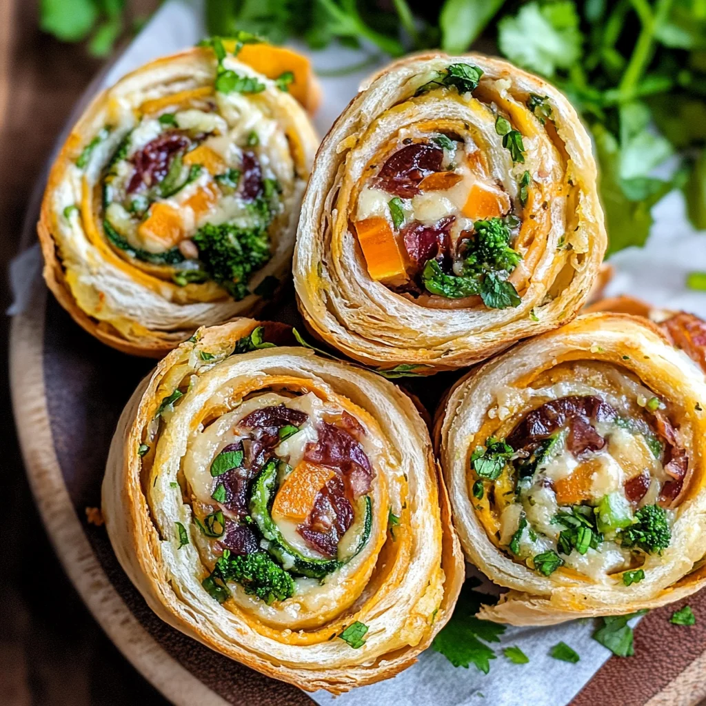 Easy Vegan Flatbread Pinwheels Recipe | Dr. Vegan