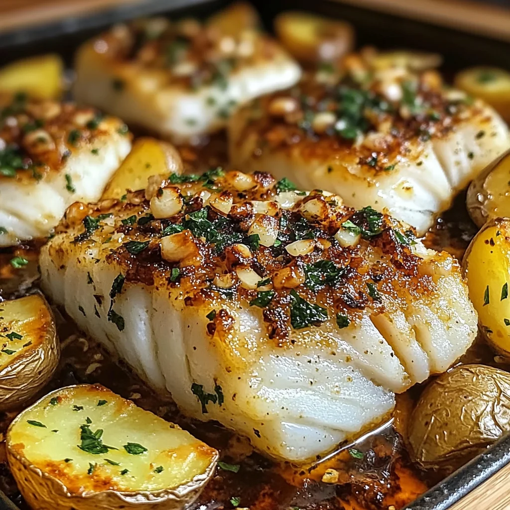 Garlic Butter Cod with Roasted Potatoes: A Culinary Delight
