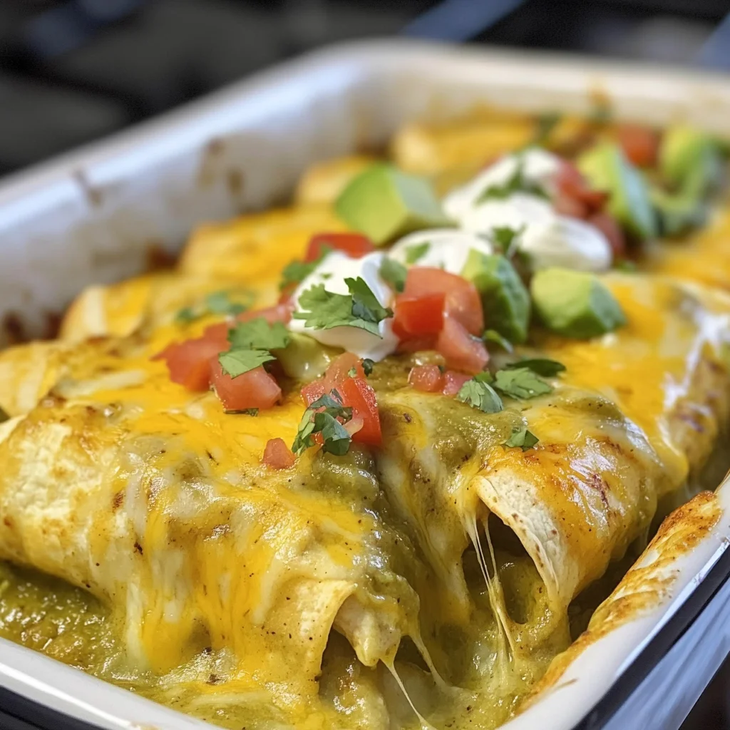 Green Chili Chicken Enchiladas Recipe