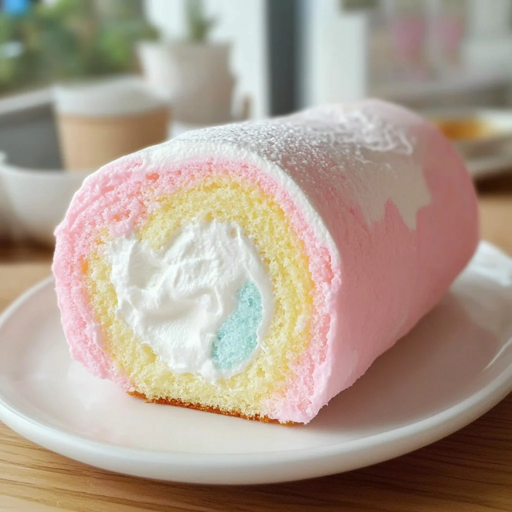 Japanese Cotton Candy Cake Roll