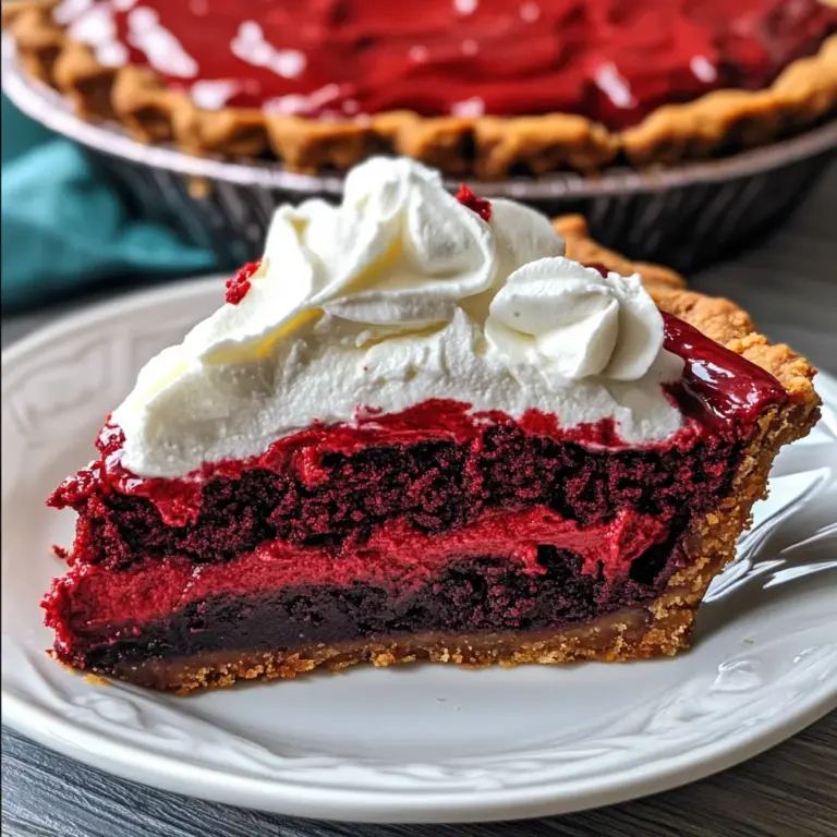 Red Velvet Brownie Pie