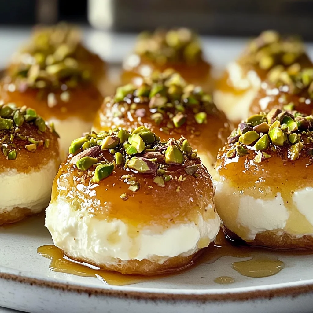 Ricotta Pistachio Honey Bites