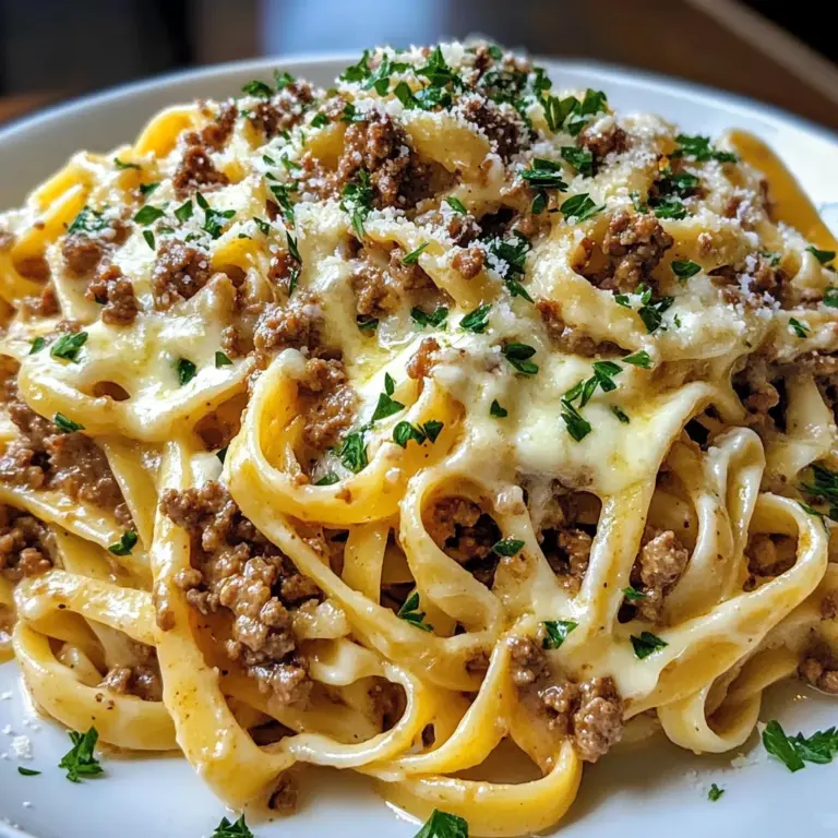Spicy Garlic Beef Fettuccine with Creamy Provolone Sauce