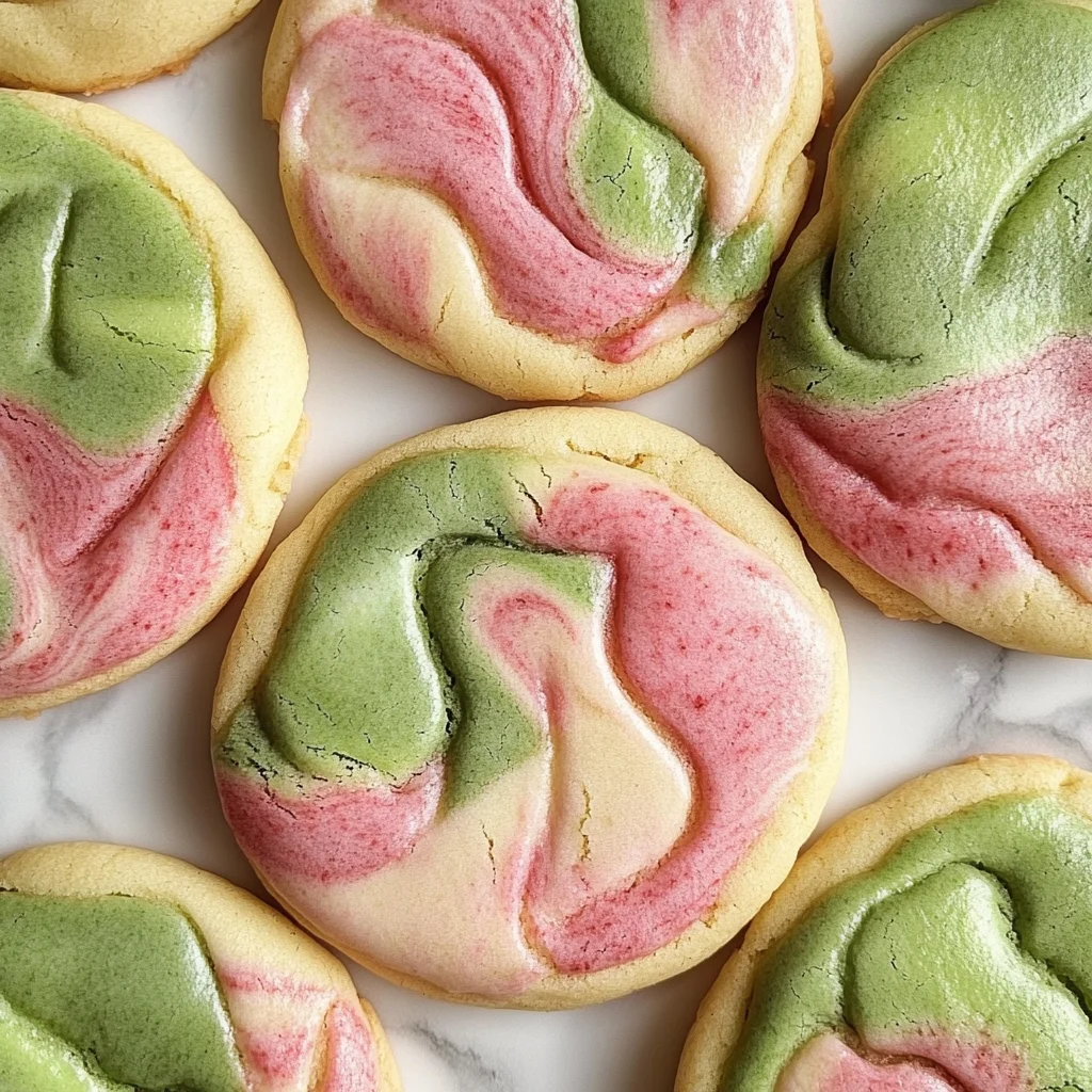 Strawberry Matcha Marble Cookies Recipe