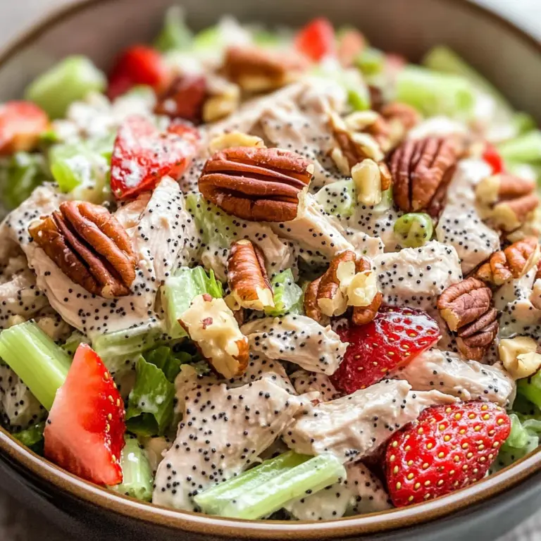 Strawberry Pecan Poppy Seed Chicken Salad