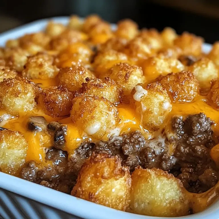 Tater Tot Casserole with Ground Beef