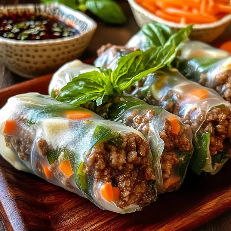 Thai Basil Beef Rolls – Fresh Thai Flavors in Every Bite