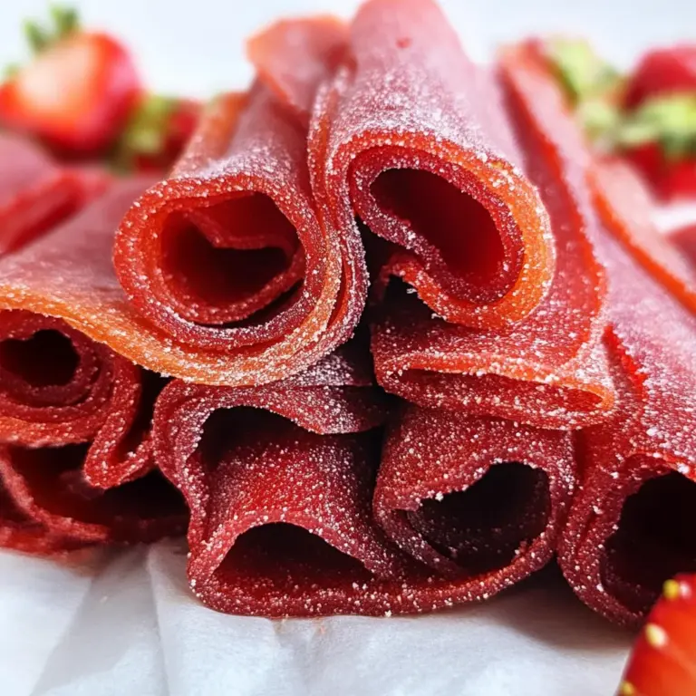 3-Ingredient Homemade Strawberry Fruit Roll-Ups