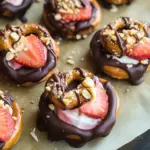 Chocolate Dipped Strawberry Yogurt Pretzel Bites