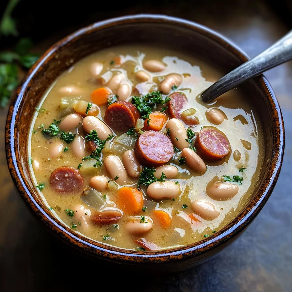 Creamy Bean Soup with Kielbasa