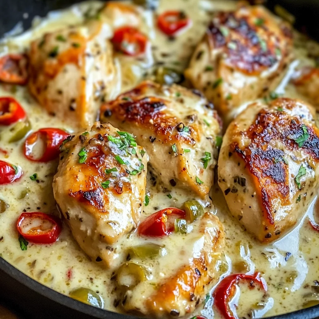 Creamy Pepperoncini Chicken Skillet Recipe - Quick & Easy