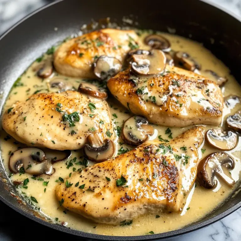 Creamy White apple vinegar Mushroom Chicken