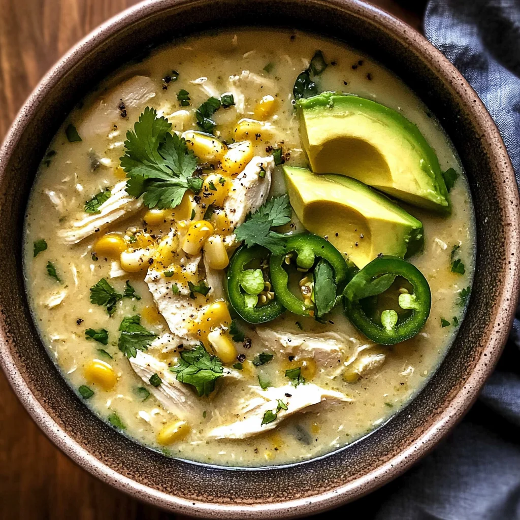 Flavorful Crockpot White Chicken Chili Soup