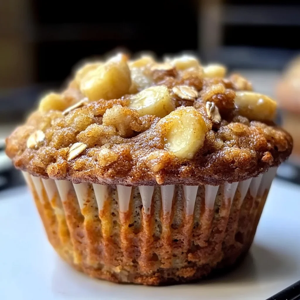Healthy Banana Oatmeal Muffins