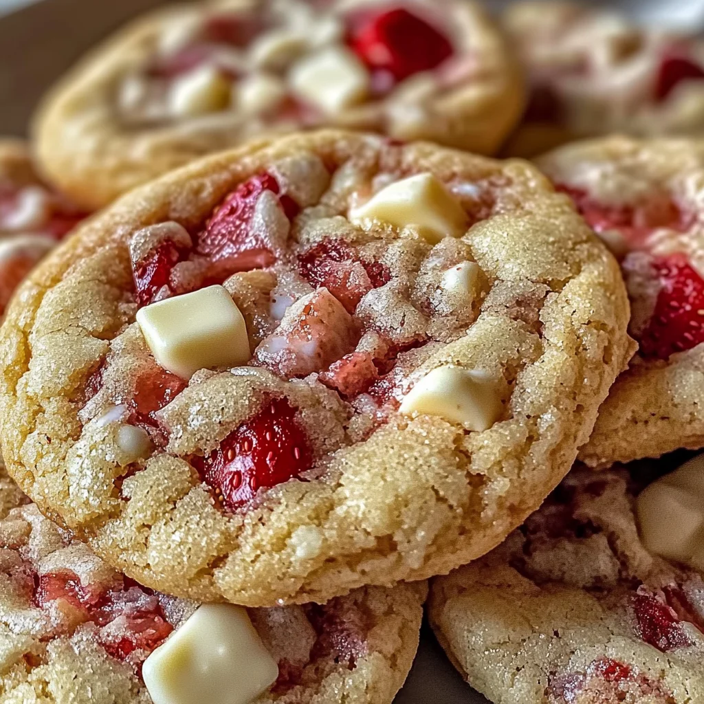 Irresistible Strawberry White Chocolate Cookies