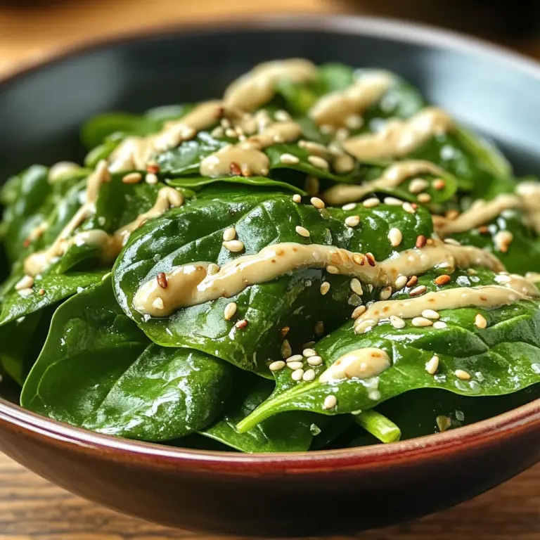 Japanese Spinach Salad with Sesame Dressing