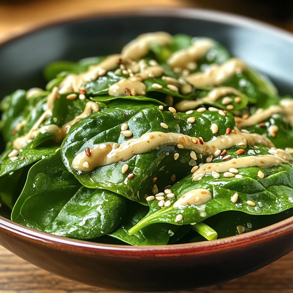 Japanese Spinach Salad with Sesame Dressing