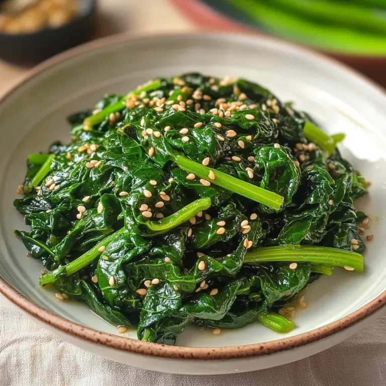 Korean Spinach Side Dish (Sigeumchi Namul)