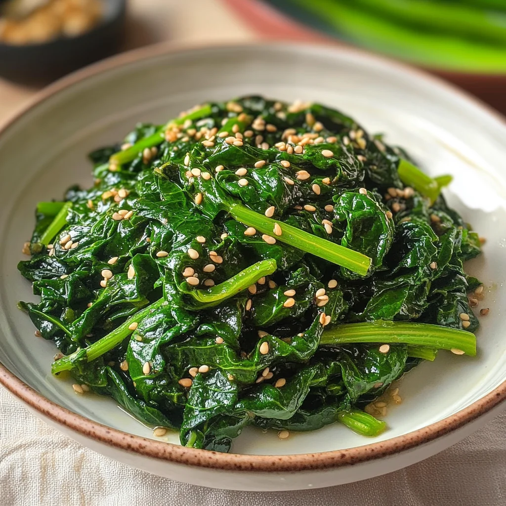 Korean Spinach Side Dish (Sigeumchi Namul)