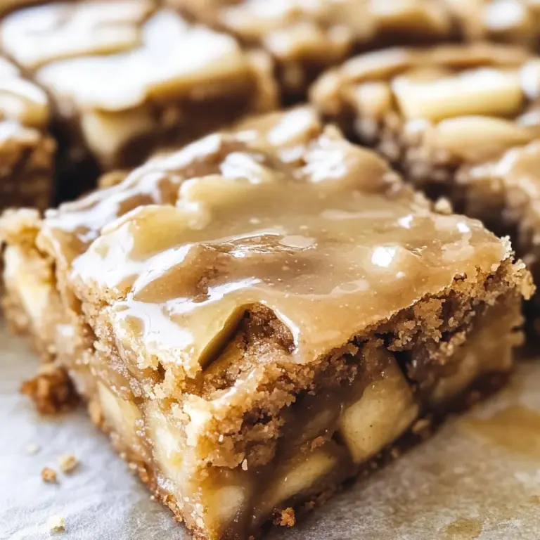 Maple Glazed Apple Blondies