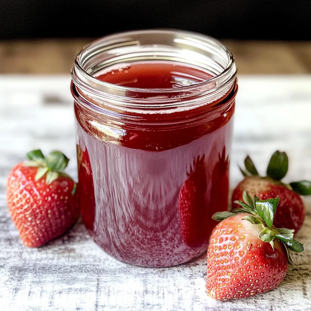 No-waste Strawberry Top Simple Syrup Recipe