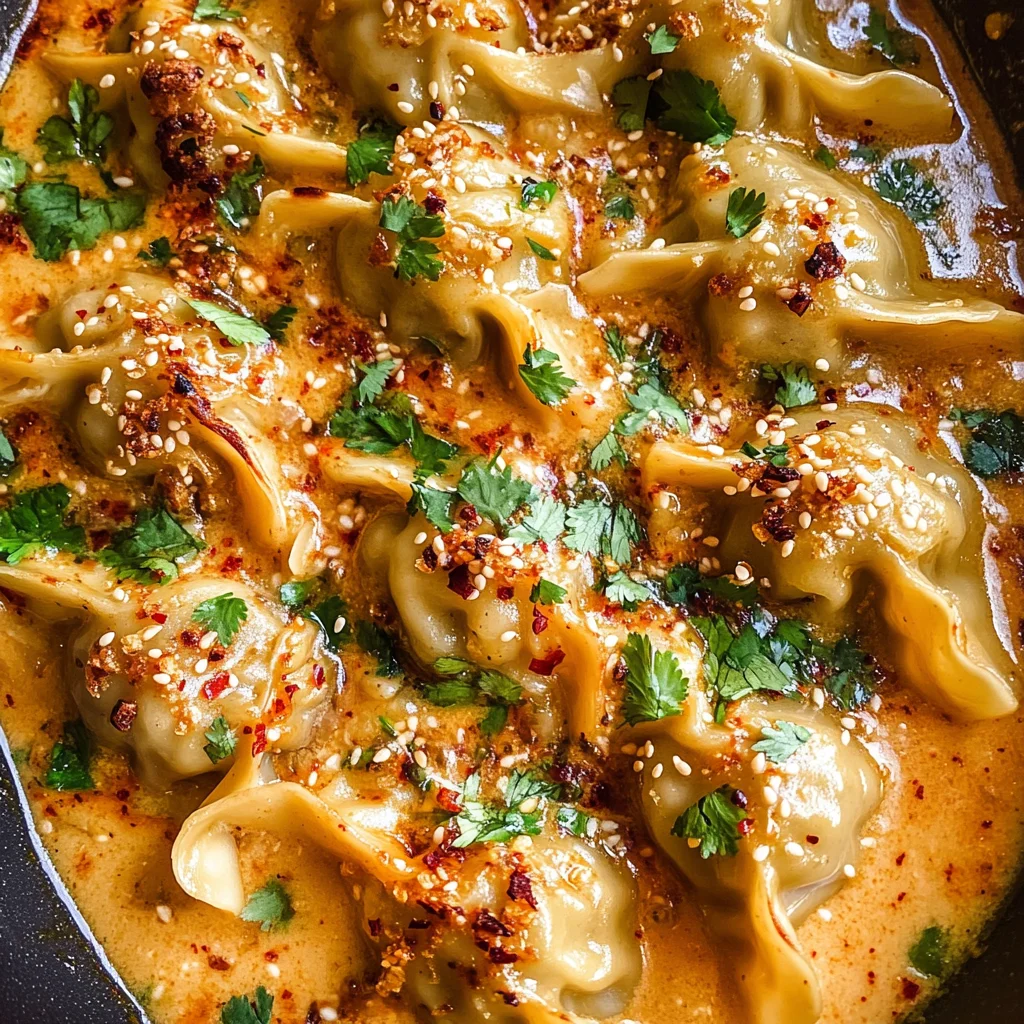 One Pan Baked Dumplings