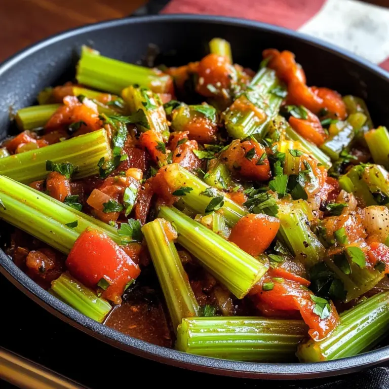 Pan-Cooked Celery With Tomatoes and Parsley
