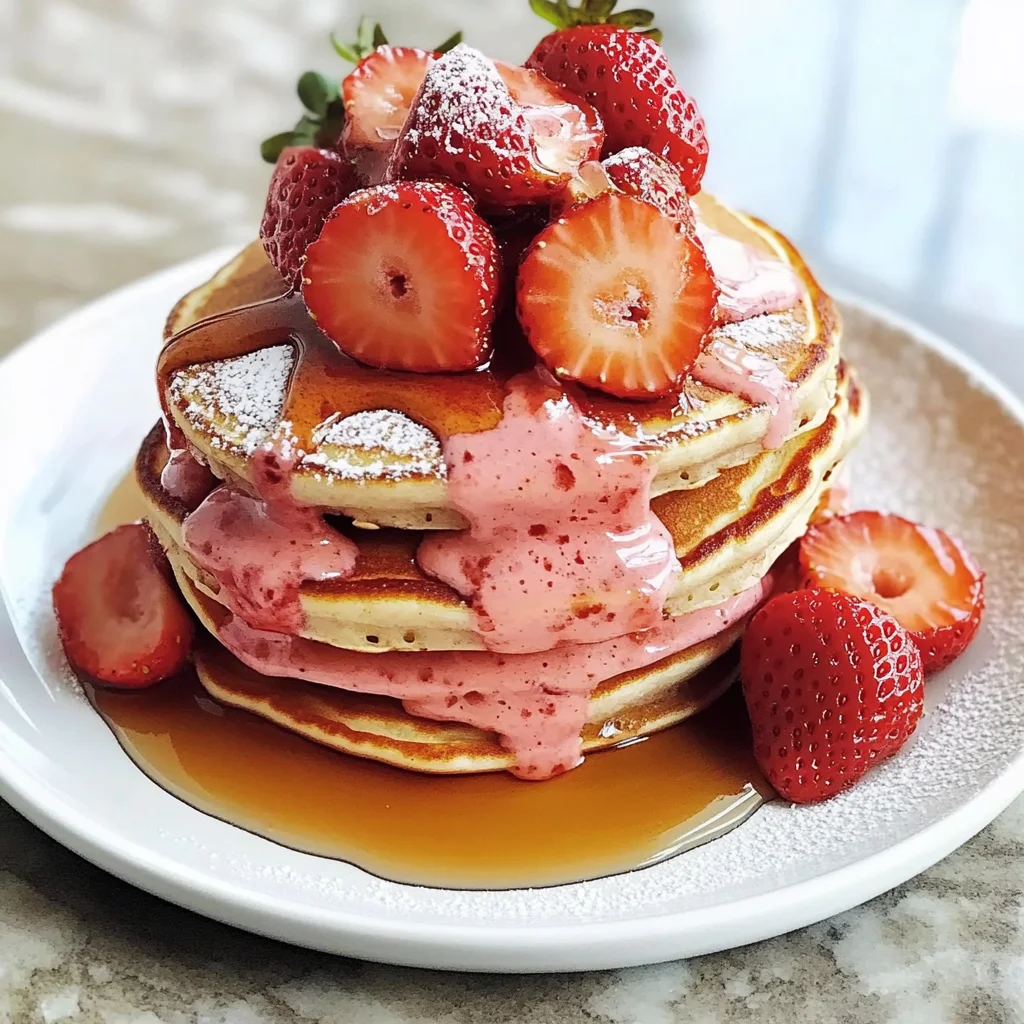Perfect Breakfast Strawberry Pancakes - Alrightwithme