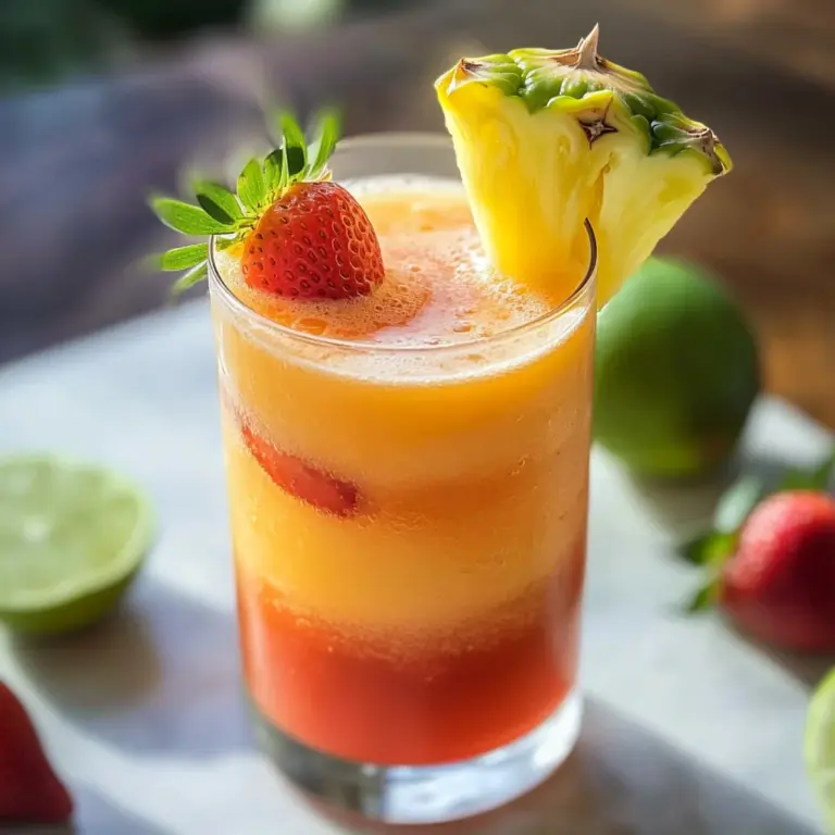 Pineapple Strawberry Agua Fresca
