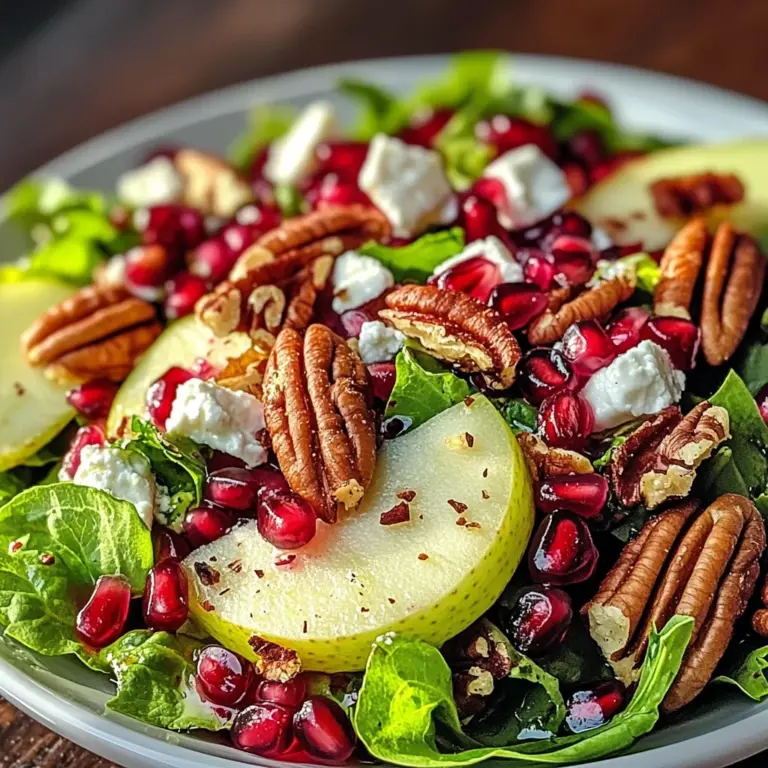 Pomegranate Pecan Salad Vinaigrette for Quick Healthy Meals
