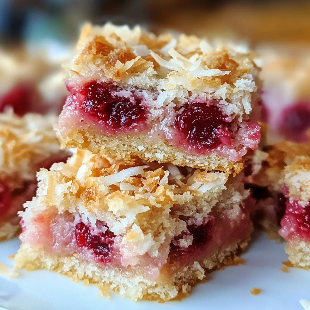 Raspberry Coconut Bars Recipe