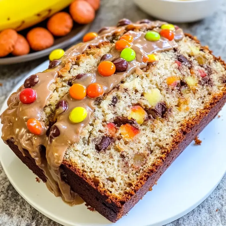 Reese's Pieces Peanut Butter Banana Bread