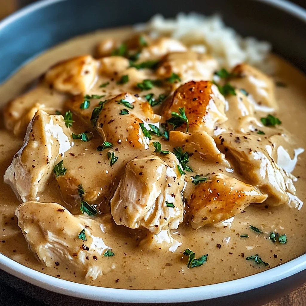 Slow Cooker Creamy Chicken & Gravy