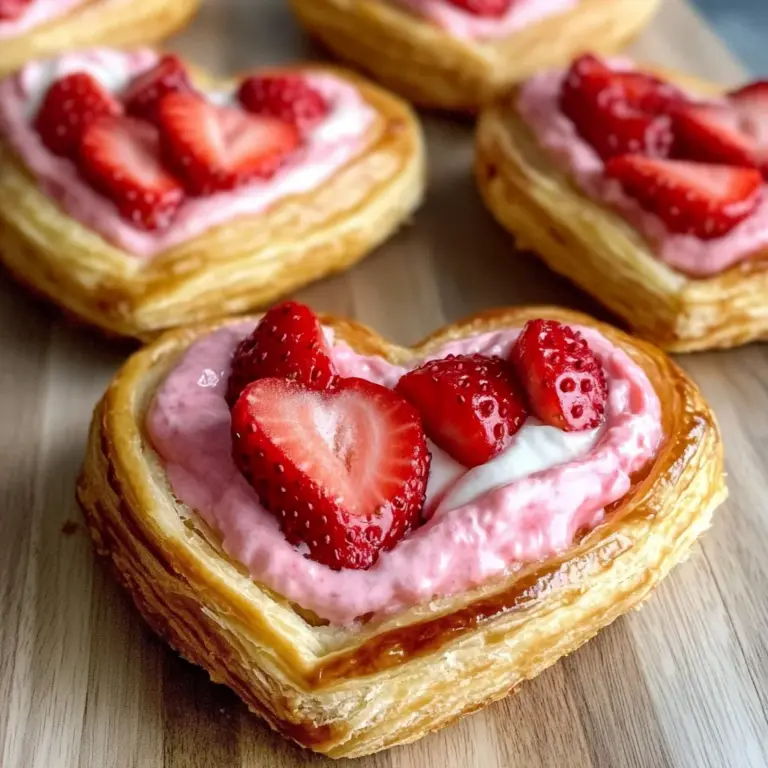 Strawberry Cream Cheese Heart Danishes