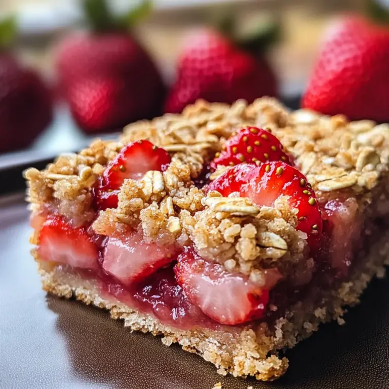 Strawberry Oatmeal Crumble Bars